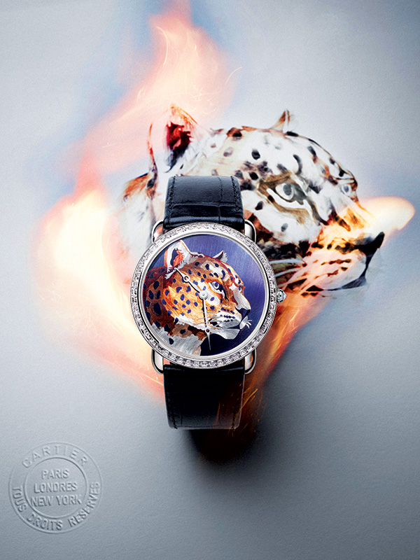 The Ronde Louis Cartier XL Flamed Gold Watch